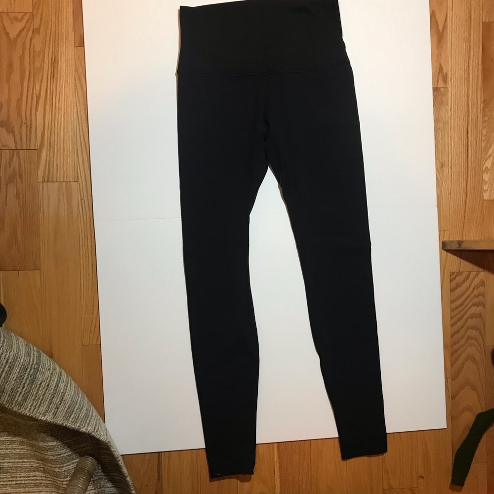 Black High Waist Wunder Under Lululemon Leggings